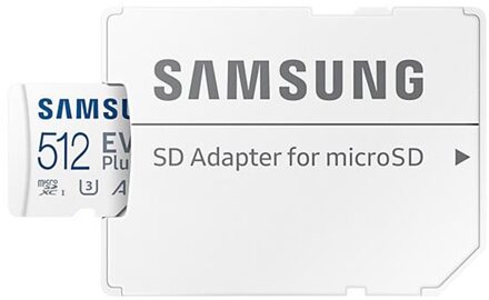 EVO Plus 512GB microSDXC + Adapter Micro SD-kaart Wit