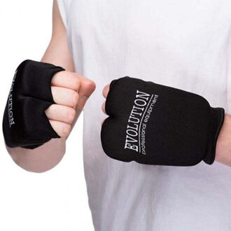 Evolution Flexibele vechtsport handschoenen Zwart - L