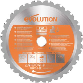 Evolution Verstekzaagblad Multi-materiaal Rage - 185mm - 20t - Hardmetaal