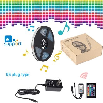 Ewelink Domotica Smart Home Led Light Strip Dimbare Waterdichte Flexibele Rgb Strip Verlichting Werkt Met Alexa Google Thuis 5M met US adapter