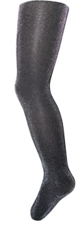 Ewers Glitterpanty zwart met zilveren glitters-110/116