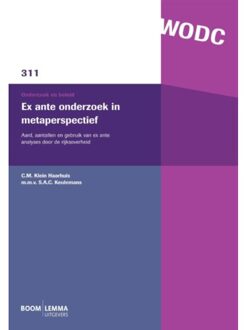 Ex ante onderzoek in metaperspectief - Boek C.M. Klein Haarhuis (9462363919)