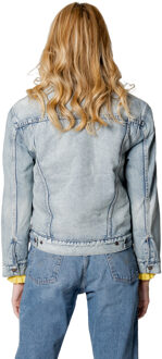 Ex-Boyfriend Trucker spijkerjas met voering van teddy Indigo - L