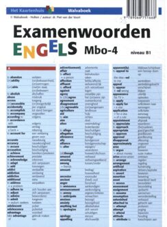 Examenwoorden Engels / Mbo-4, Niveau B1 - Piet van der Voort