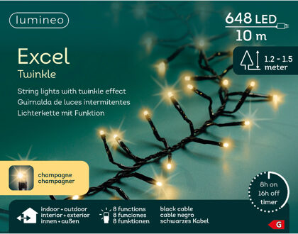 Excel twinkel 648 LED Champagne goud