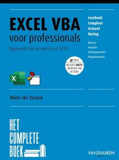 Excel Vba Voor Professionals - Het Complete Boek - Wim de Groot