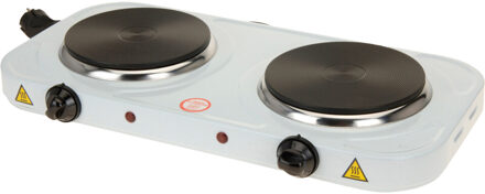 Excellent Electrics Kookplaat elektrisch - 2 pits - 48 x 27 cm - 1000 W - camping kooktoestel