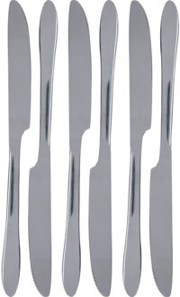 Excellent Houseware - 10x Messen tafelbestek - RVS - 23,5 cm - Tafel dekken - Bestek set - zilver