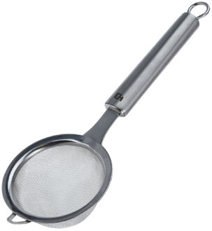 Excellent Houseware 1x Mini keukenzeefje RVS 9 cm - Keukenzeefjes Zilverkleurig