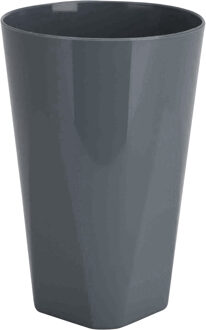 Excellent Houseware 4x Stuks Onbreekbare kunststof bekers - grijs - 350 ml Donkergrijs
