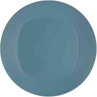 Excellent Houseware 4x Stuks onbreekbare kunststof ontbijt/dinerbordjes - petrol - 20 cm