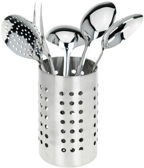 Excellent Houseware 6-Delige RVS keukengerei set inclusief keukenhulphouder