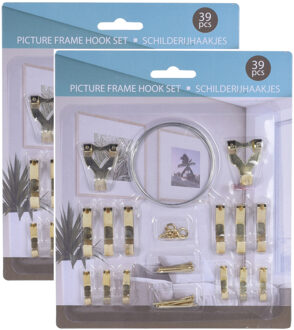 Excellent Houseware 78-Delige set ophanghaakjes voor schilderijen/canvassen/schilderdoeken