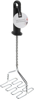 Excellent Houseware Aardappelstamper/pureestamper - rvs/kunststof - keuken gerei - 31 cm
