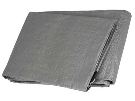 Excellent Houseware Afdekzeil/dekzeil - grijs - polypropyleen - 4 x 6 meter