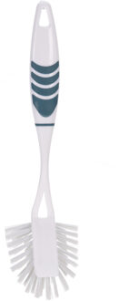 Excellent Houseware Afwasborstel met ophang lus - blauw - 29 cm