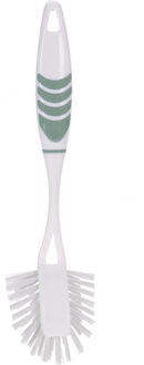 Excellent Houseware Afwasborstel met ophang lus - groen - 29 cm - Afwasborstel