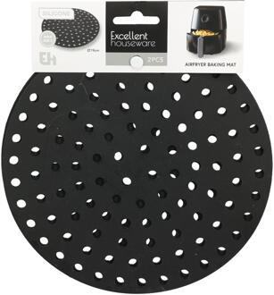 Excellent Houseware Airfryer mat siliconen Ø19,4cm zwart