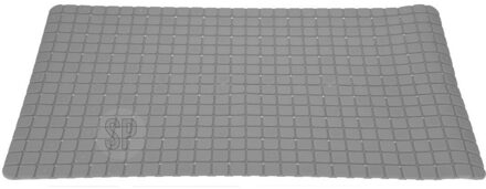 Excellent Houseware Anti-slip badmat antraciet grijs 69 x 39 cm rechthoekig - Badmatjes