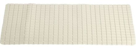 Excellent Houseware Anti-slip badmat creme wit 69 x 39 cm rechthoekig - Badmatjes Crème