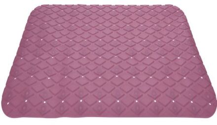 Excellent Houseware Anti-slip badmat oud roze 55 x 55 cm vierkant - Badmatjes