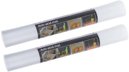 Excellent Houseware Antislipmat - 2x - transparant - 90 x 32 cm - lademat