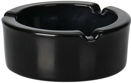 Excellent Houseware Asbak - zwart - glas - Dia 9 cm - Binnen / buiten gebruik