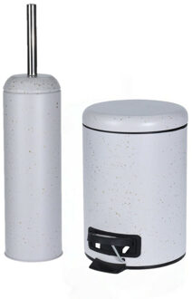 Excellent Houseware Badkamer set - Pedaalemmer en toiletborstel