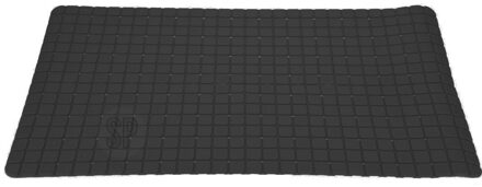 Excellent Houseware Badmat - anti-slip - zwart - 69x39 cm