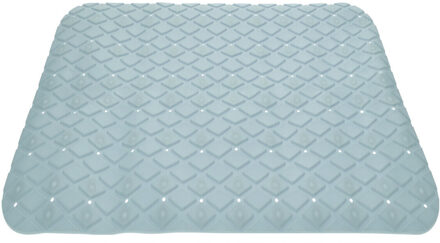 Excellent Houseware Badmat - antislip - mintgroen - 55 cm - vierkant - Badmatjes