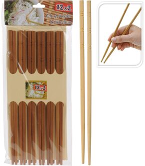 Excellent Houseware Bamboe Sushistokjes | 12 Paar | Duurzaam | Chopsticks