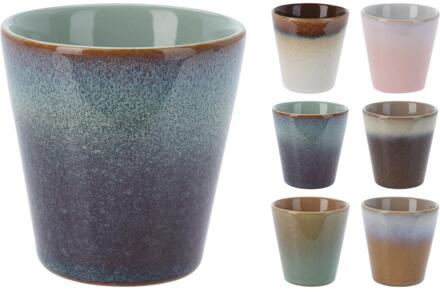 Excellent Houseware Beker aardewerk gres 100ml verschillende