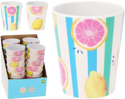 Excellent Houseware Beker melamine Ø8xh10cm fruit multi