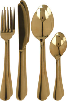 Excellent Houseware Bestekset Tableware Collection - 32-delig - goud - RVS - 8 personen