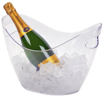 Excellent Houseware Bieremmer - transparant - 35 cm - 3 liter - voor ijs/drank - koelemmer