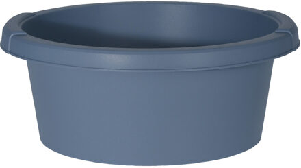 Excellent Houseware Blauwe afwasteil/afwasbak rond kunststof 6 liter - Afwasbak