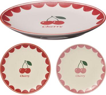 Excellent Houseware Bord kers doos a 6 Ø21xH2,5cm wit