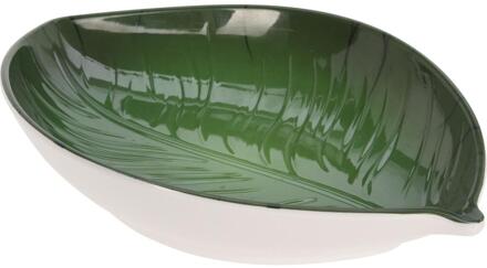 Excellent Houseware Bord melamine bladvorm 23x15cm groen