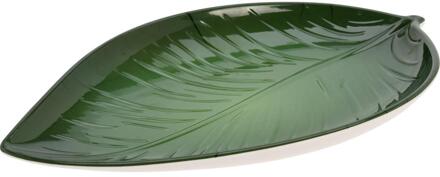 Excellent Houseware Bord melamine bladvorm 41x24cm groen