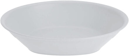 Excellent Houseware Bordjes - 4x stuks - D18 cm - wit - onbreekbaar