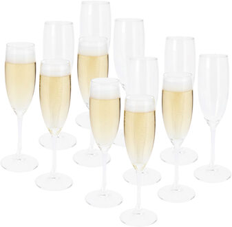 Excellent Houseware Champagne flute glas - 24x stuks - 190 ml - prosecco glas