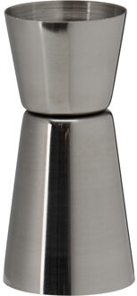 Excellent Houseware Cocktail/bar maatje - 2-in-1 - RVS - 22/45 ml - jigger maatbeker - Cocktails maken