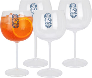 Excellent Houseware Cocktail glas - 4x - transparant - onbreekbaar kunststof - 570 ml