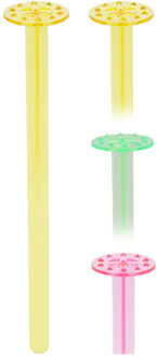 Excellent Houseware Cocktailstampers/roerders - kunststof - 30x stuks - gekleurd - 17 cm - Tonic stampertjes