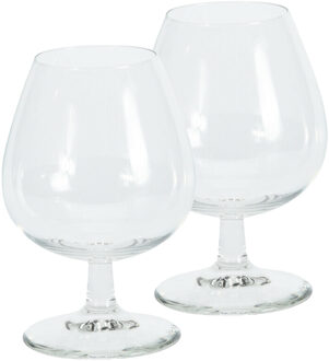 Excellent Houseware Cognac glazen - 12x stuks - glas - 350 ml - likeur glazen