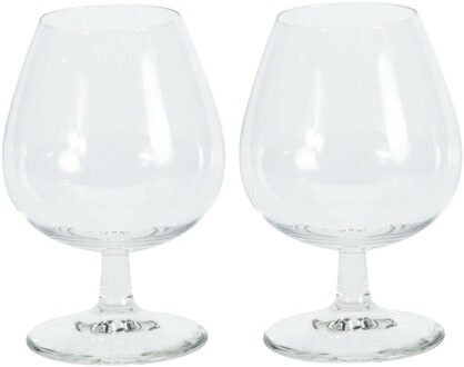 Excellent Houseware Cognac glazen - 8x stuks - glas - 350 ml - likeur glazen