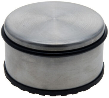 Excellent Houseware Deurstopper - aluminium - met rubber - 11 cm - deurstop