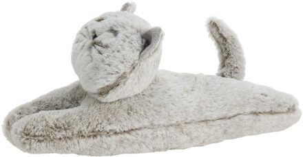 Excellent Houseware Deurstopper gewicht - dieren thema Katje - 1 kilo - grijs - polyester - 38 x 11 cm - Poes