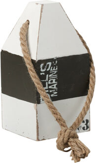 Excellent Houseware Deurstopper - havenpaal hout met touw 18 cm - Deurstoppers Multikleur