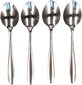 Excellent Houseware Diner lepels bestekset - 4x - RVS - 18,5 cm - bestek - keukenbenodigdheden